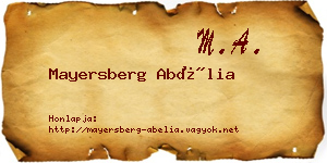 Mayersberg Abélia névjegykártya